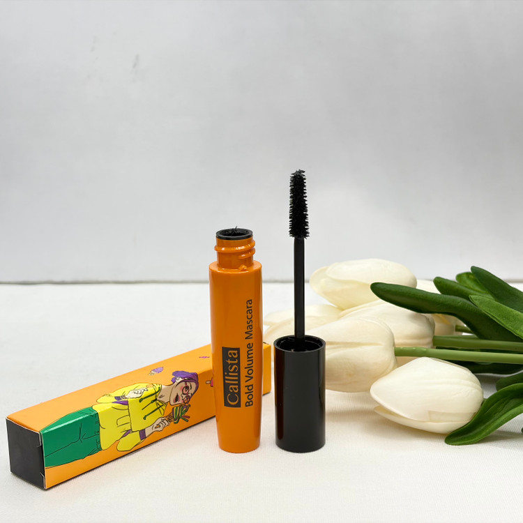ریمل نارنجی کالیستا بولد والیوم حجم دهنده و بلند کننده وجداکننده مژه های کم پشت bold volume mascara calista