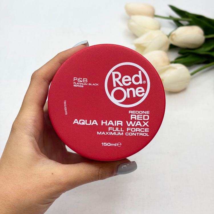 ژل واکس موی رنگ قرمز RED AQUA HAIRWAX قدرت نگه داری بالا وبراق تر از آبی برای موهای ضخیم و فیکس مدت زمان طولانی