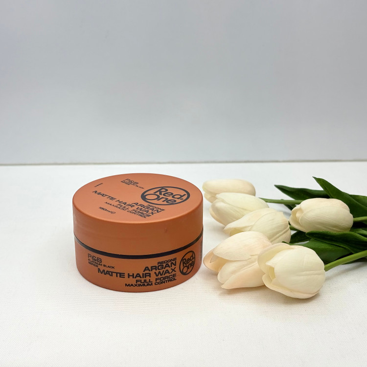 ژل واکس موی رنگ قهوه ای /طلایی/نارنجی ARGAN MATTE HAIR WAXحاوی روغن آرگان مراقبت موها فینیش مات و نگه دارندگی متوسط تا قوی و مناسب موهای خشک یا آسیب دیده