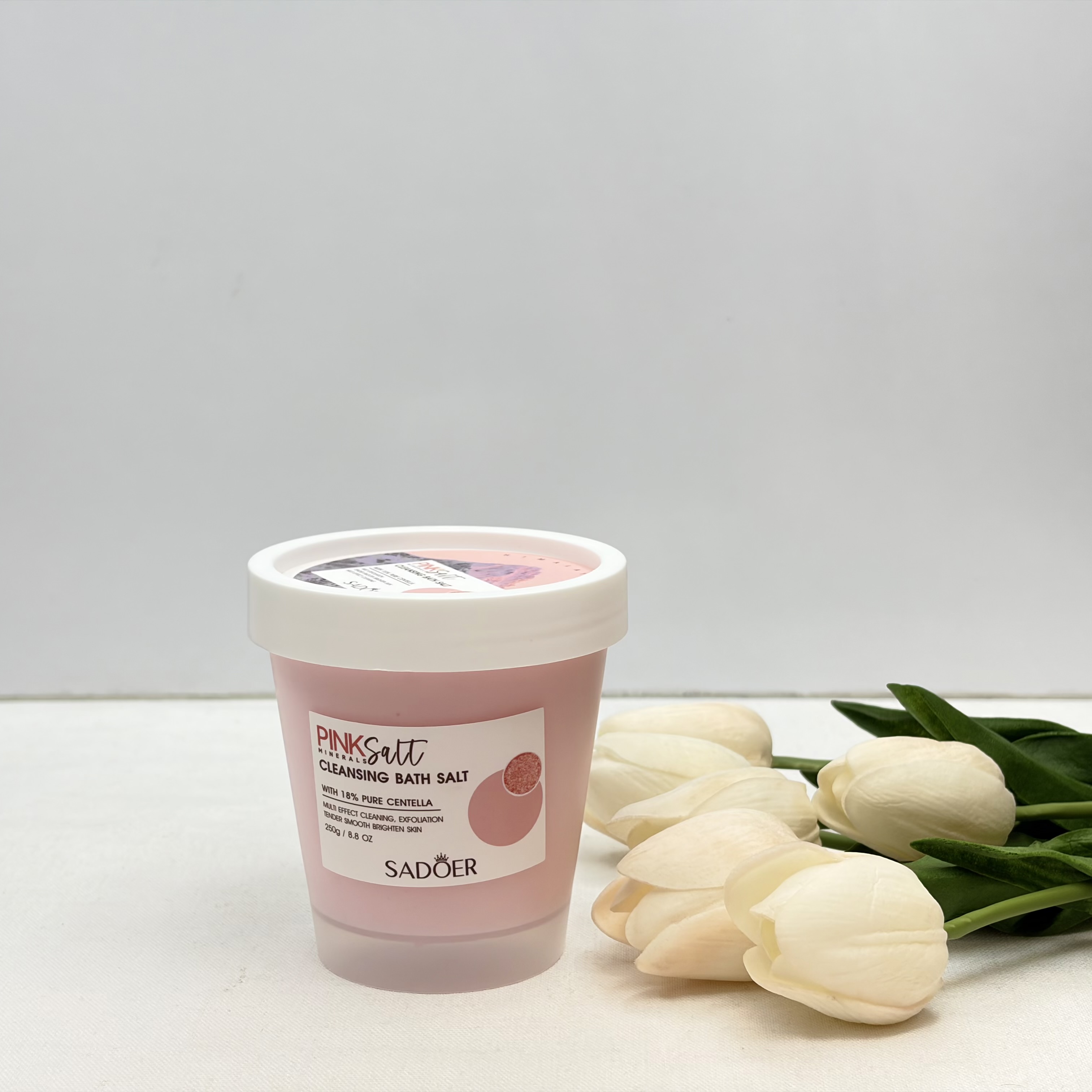 اسکراب بدن کاسه ای رایحه pink salt نمک صورتی نمک بدن آبرسان