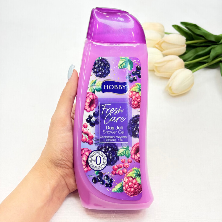 شامپو بدنمدل Fresh Care حاوی عصاره شاه توت و تمشک حجم500میلی لیتر