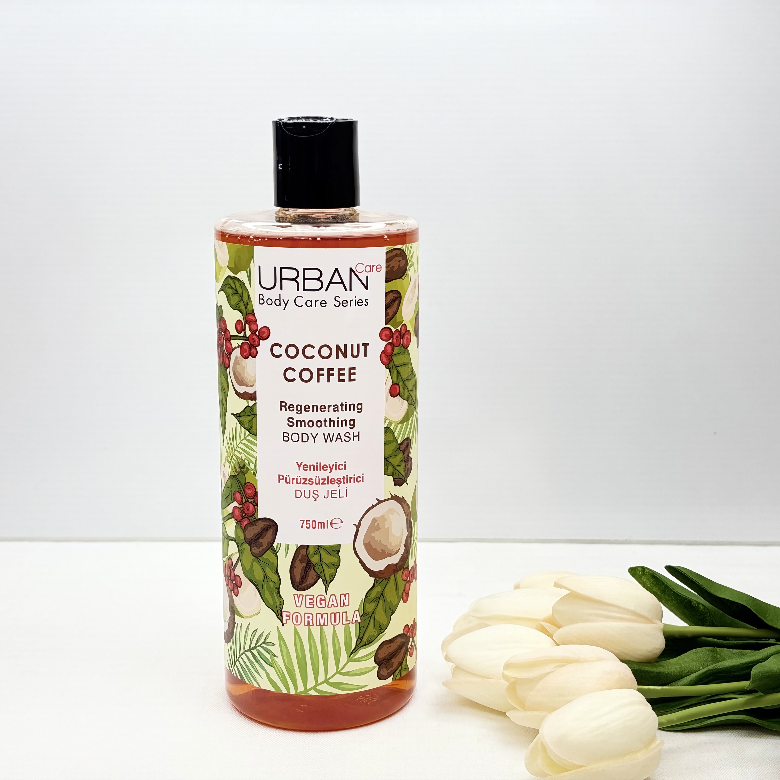 شامپو بدن رایحه coconut و coffee قهوه و نارگیل حجم 750 میلی لیتر
