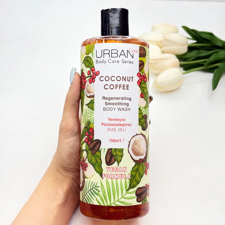 شامپو بدن مدل body care رایحه coconut و coffee قهوه و نارگیل حجم 750 میل کیفیت اصلی