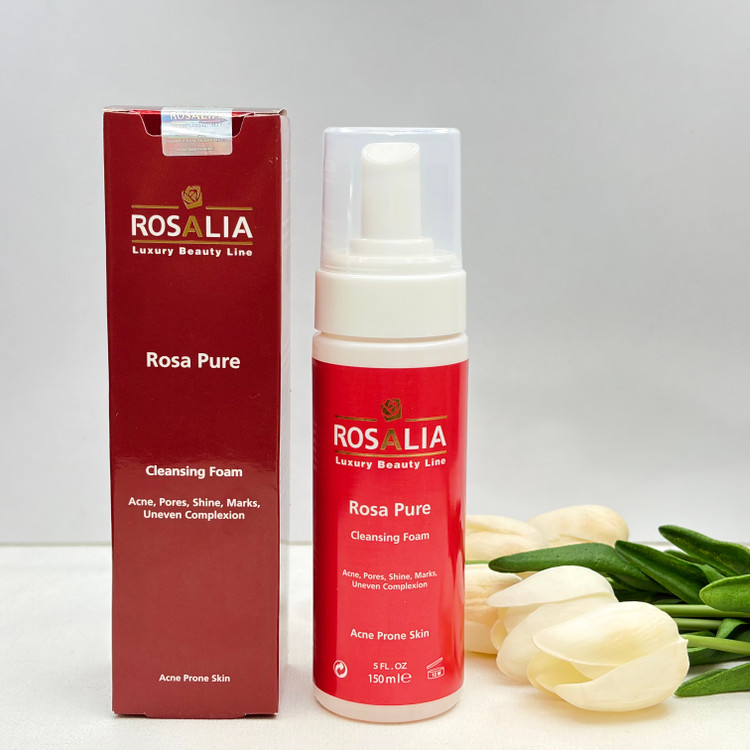 فوم پاک کننده صورت رزالیا مناسب پوست های چرب وجوشدار Rosa Pure