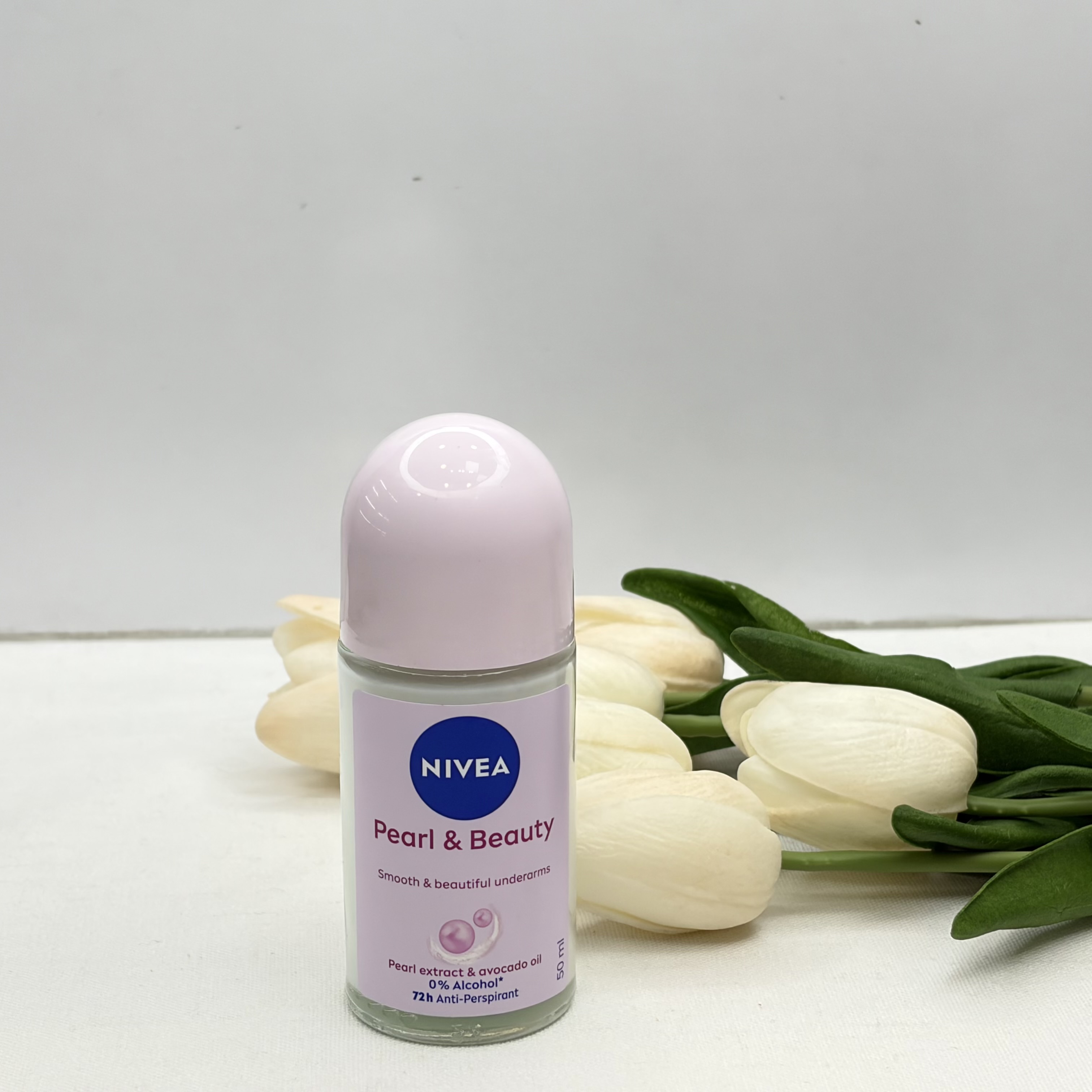 مام بدن‌ رولی صورتی اصلی pearl& beautyماندگاری ۷۲ ساعته بدون الکل
