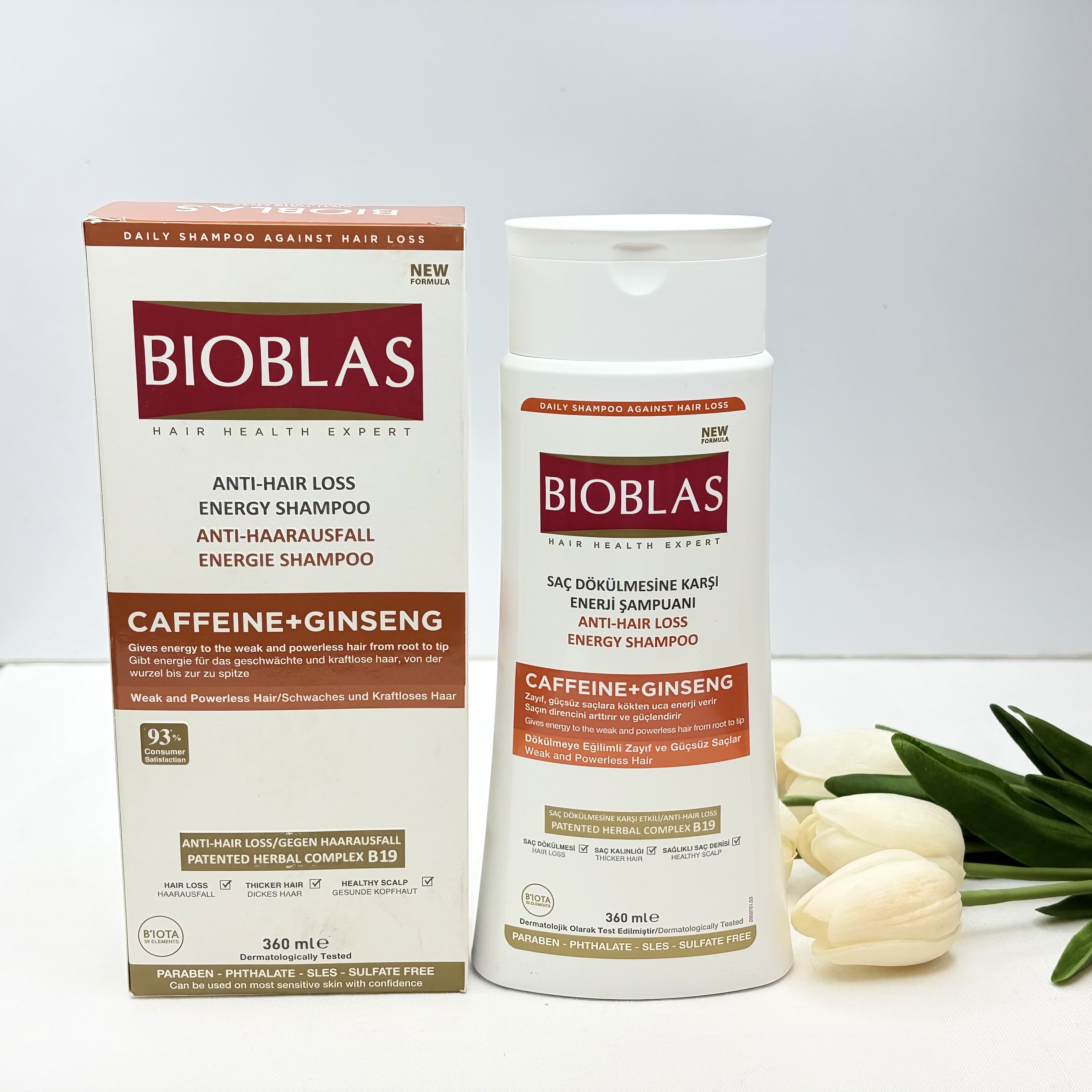 شامپوروزانه ضد ریزش تخصصی فاقد پارابن و سولفات حاوی جنسینگ و کافئین کمک به ضخیم شدن تار مومناسب خانم ها و آقایان و انواه مو ۳۶۰ میل