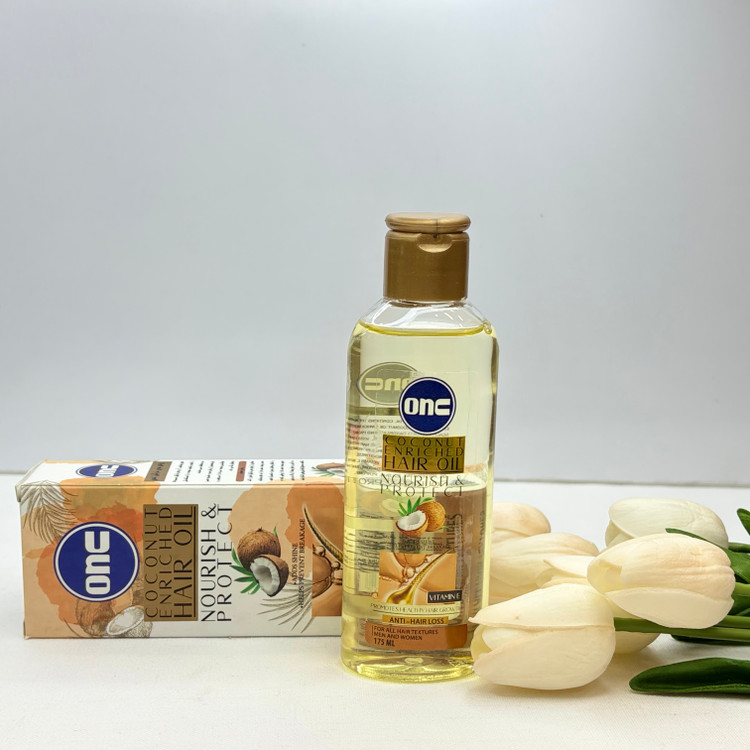 روغن طبیعی بدن و صورت و مو نارگیل انس onc حجم۱۷۵ میل