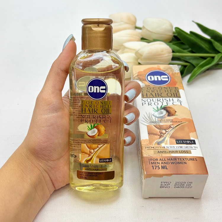 روغن طبیعی بدن و صورت و مو نارگیل انس onc حجم۱۷۵ میل