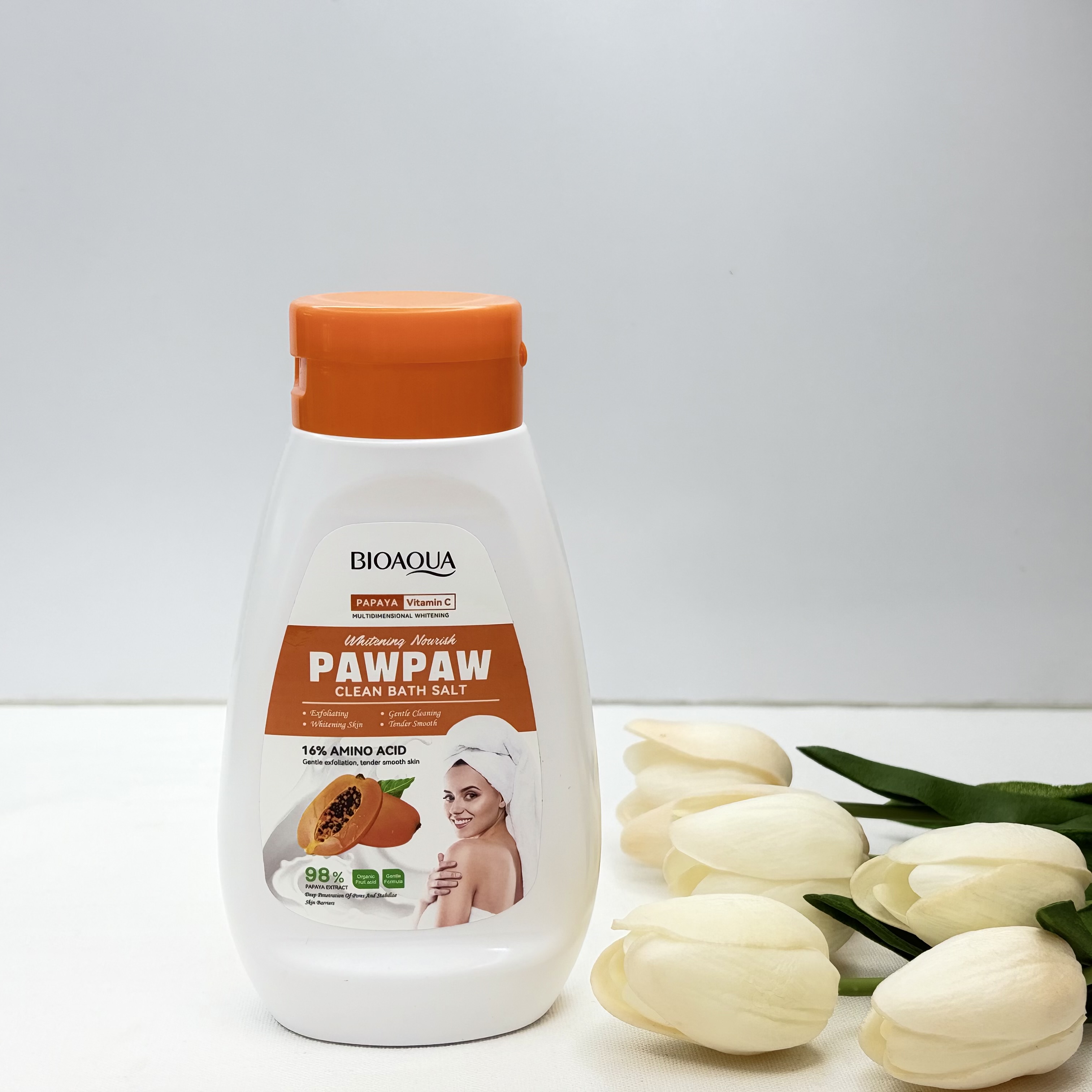 نمک بدن رایحه پاپایا PAWPAW حاوی ویتامین  cلایه بردار بدن و صورت