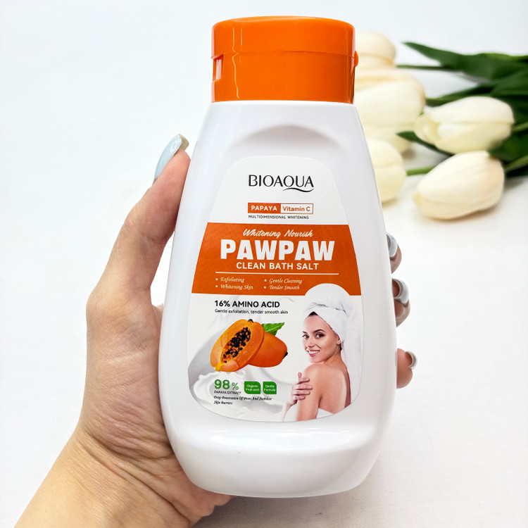 نمک بدن رایحه پاپایا PAWPAW حاوی ویتامین cلایه بردار بدن و صورت