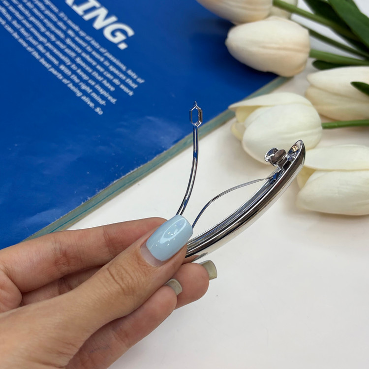 کلیپس فرانسوی فلزی طرح ساده و مینیمال11cm