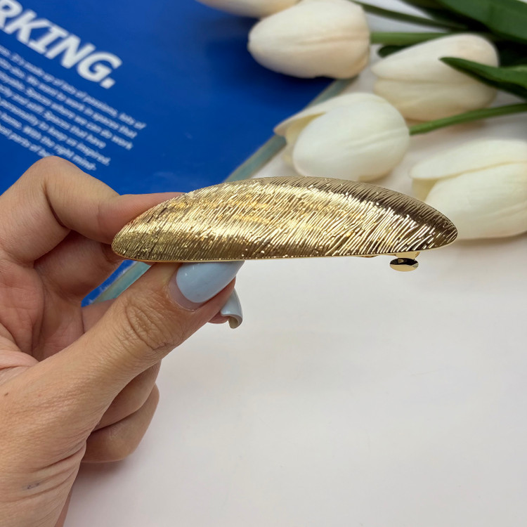 کلیپس فرانسوی فلزی طرح بیضی اورجینال11cm