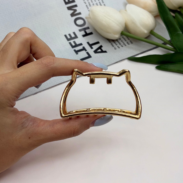 کلیپس فلزی طرح گربه براق کیفیت عالی وارداتی 7cm