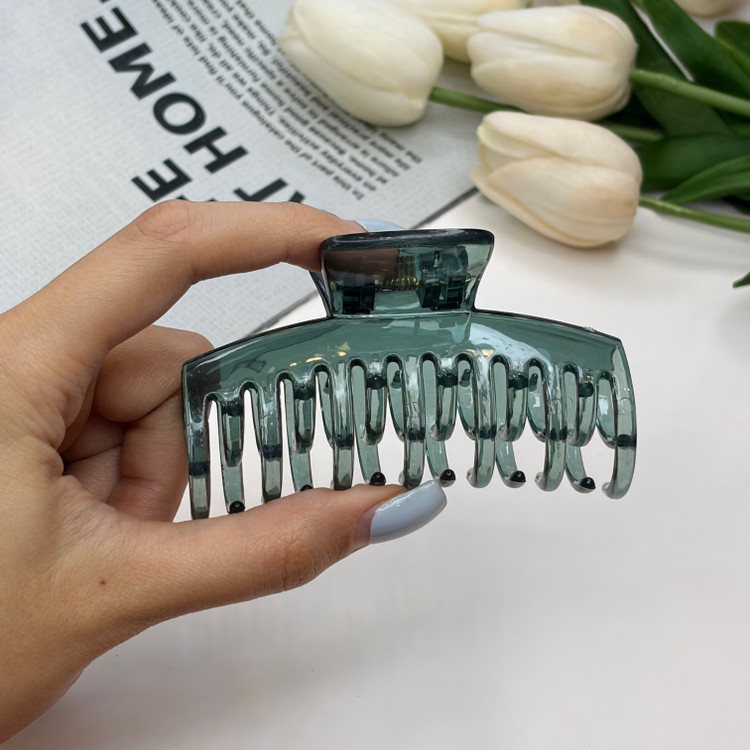 کلیپس شیشه ای براق دو چنگکی با کیفیت عالی وارداتی ۸cm
