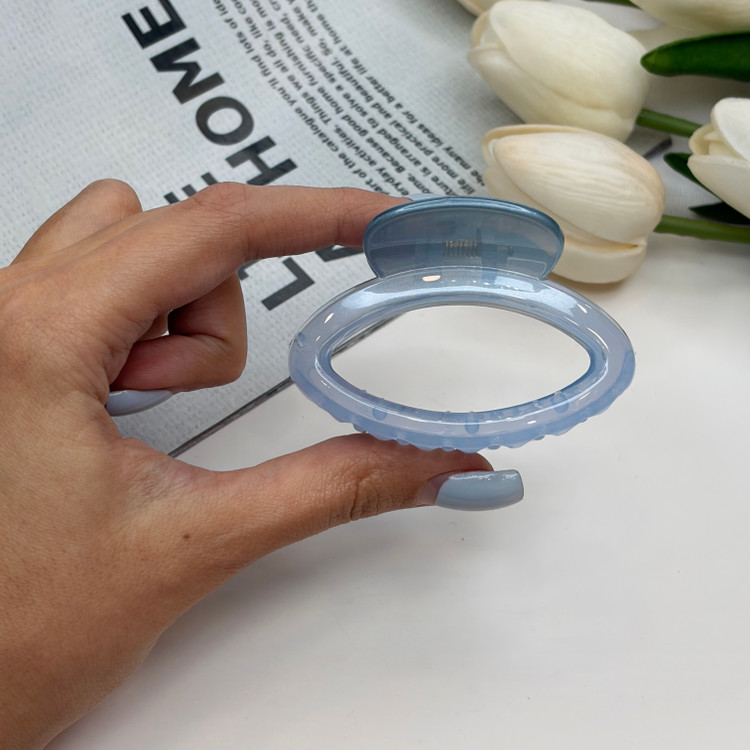 کلیپس طرح بیضی بوفینی نیمه مات توخالی نشکن 6cm