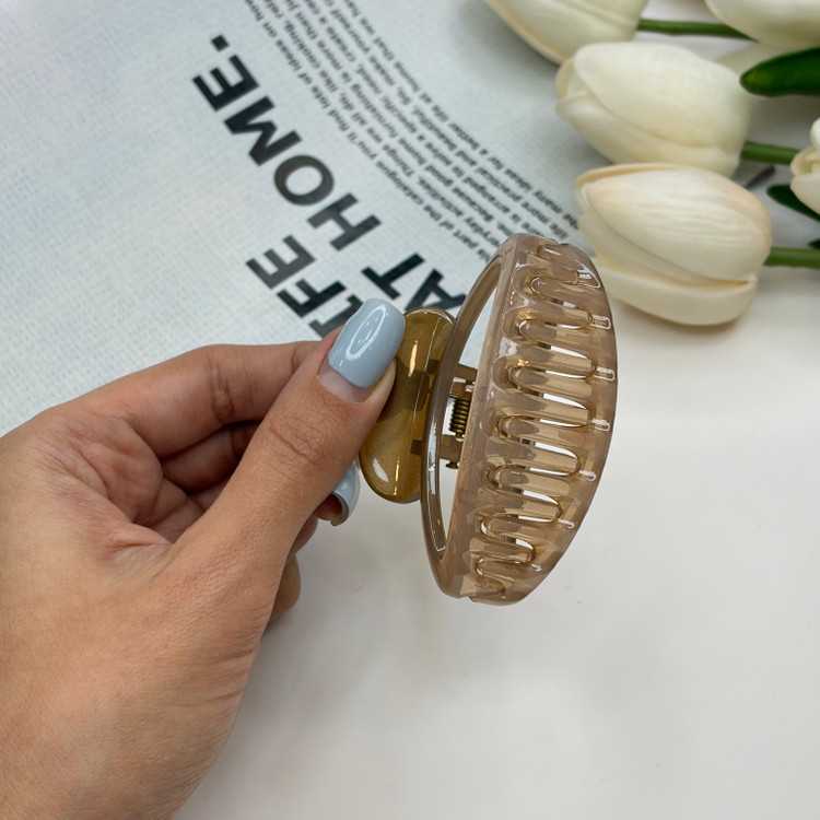 کلیپس طرح بیضی بوفینی نیمه مات توخالی نشکن 6cm