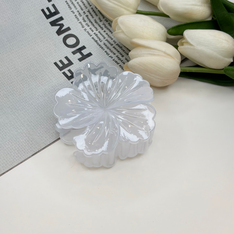 کلیپس طرح گل ختمی چینی براق خاص وارداتی با کیفیت سایز 7cm