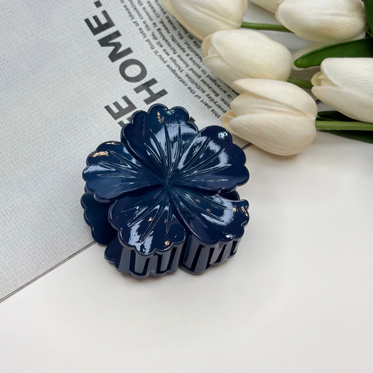 کلیپس طرح گل ختمی چینی براق خاص وارداتی با کیفیت سایز 7cm