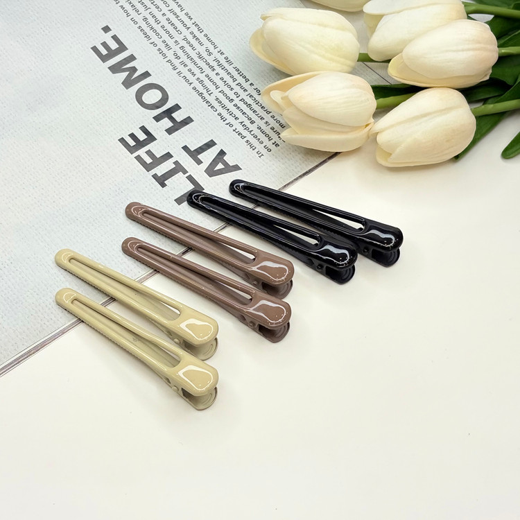 گیره مو انبری رنگنود وارداتی براق جفتی8cm