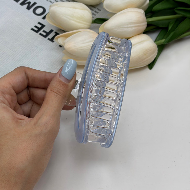 کلیپس نیم دایره ماربل براق صدفی دوتکه وارداتی با کیفیت سایز 8CM