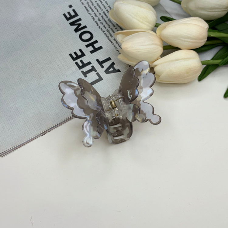 کلیپس طرح پروانه ماربل صدفی سه بعدی 8cm
