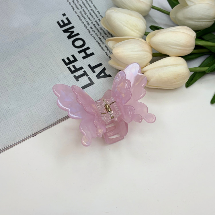 کلیپس طرح پروانه ماربل صدفی سه بعدی 8cm