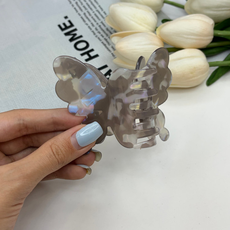 کلیپس طرح پروانه ماربل صدفی سه بعدی 8cm