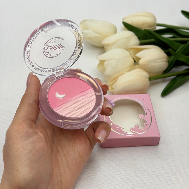 رژگونه فانتزی طرح ماه پیگمنت زیاد و باکیفیت هایلایتر شکل ماه کوچک