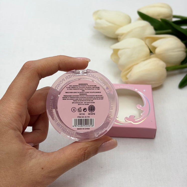 رژگونه فانتزی طرح ماه پیگمنت زیاد و باکیفیت هایلایتر شکل ماه کوچک