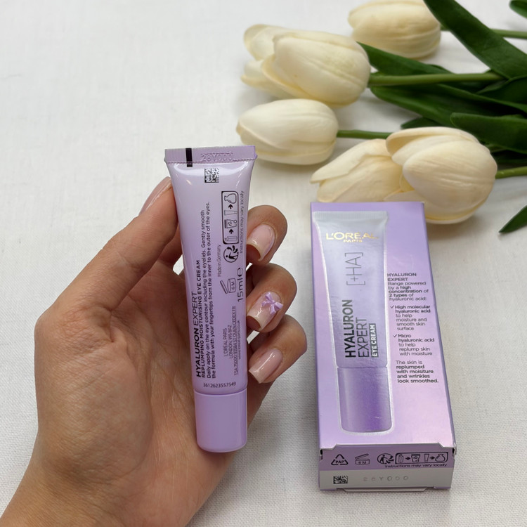 کرم دورچشم ضدچروک و آبرسان حاوی هیالورونیک اسید کیفیت اصلی 15 میل مدل Hyaluron Expert Eye Cream