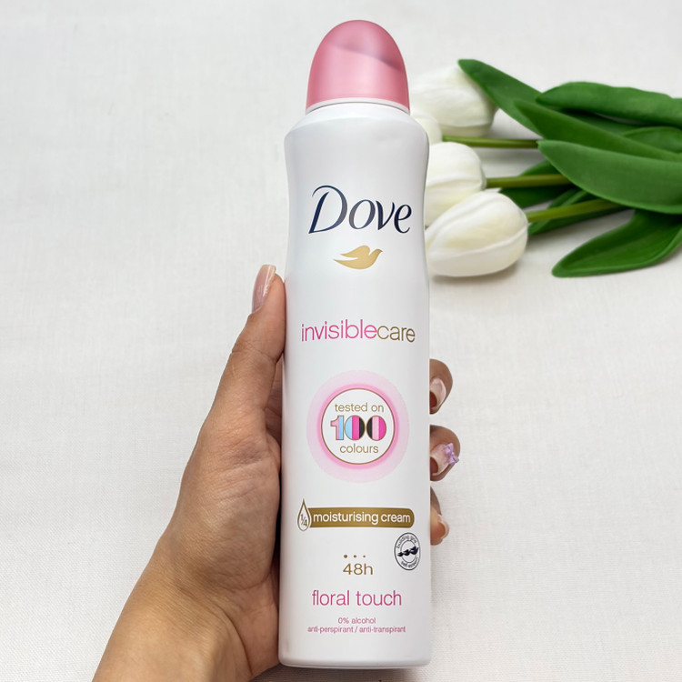اسپری ضد تعریق 48 ساعته بدون الکل 250ml رایحه فلورال تاچ صد صورتی Invisible care Floral Touch