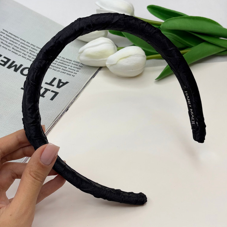 تل سر پارچه ای 2.5 سانت طرح پارچه ساتن ژاکارد چروک