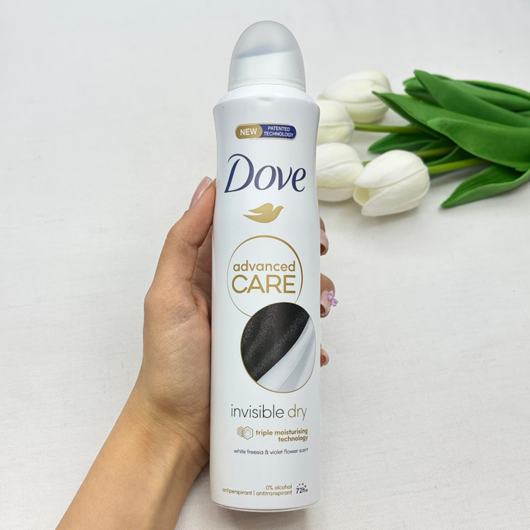 اسپری ضد تعریق 72 ساعته بدون الکل رایحه گل فریزیا سفید و گل بنفشه Advanced Care Invisible Dry Freesia & Violet Flower