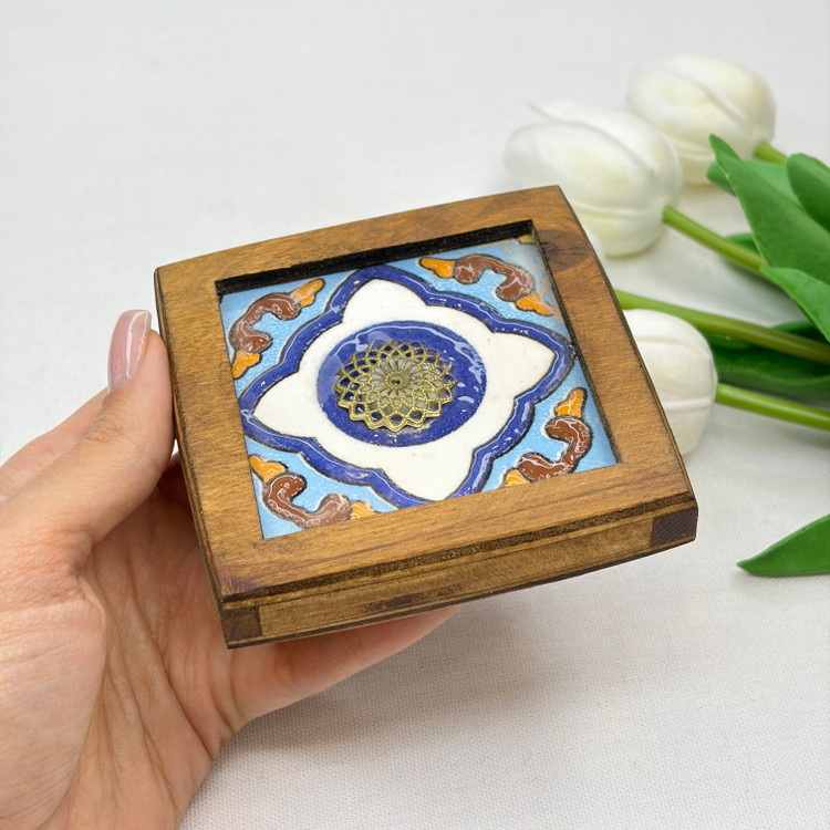 جاعودی چوبی سرامیکی مربعی.طرح سرامیک متنوع ارسال میشود