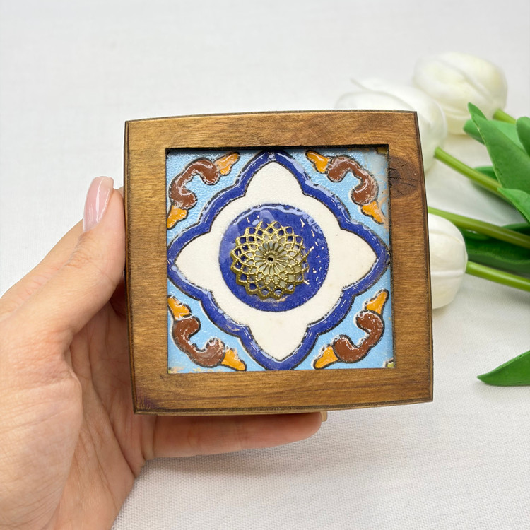 جاعودی چوبی سرامیکی مربعی.طرح سرامیک متنوع ارسال میشود