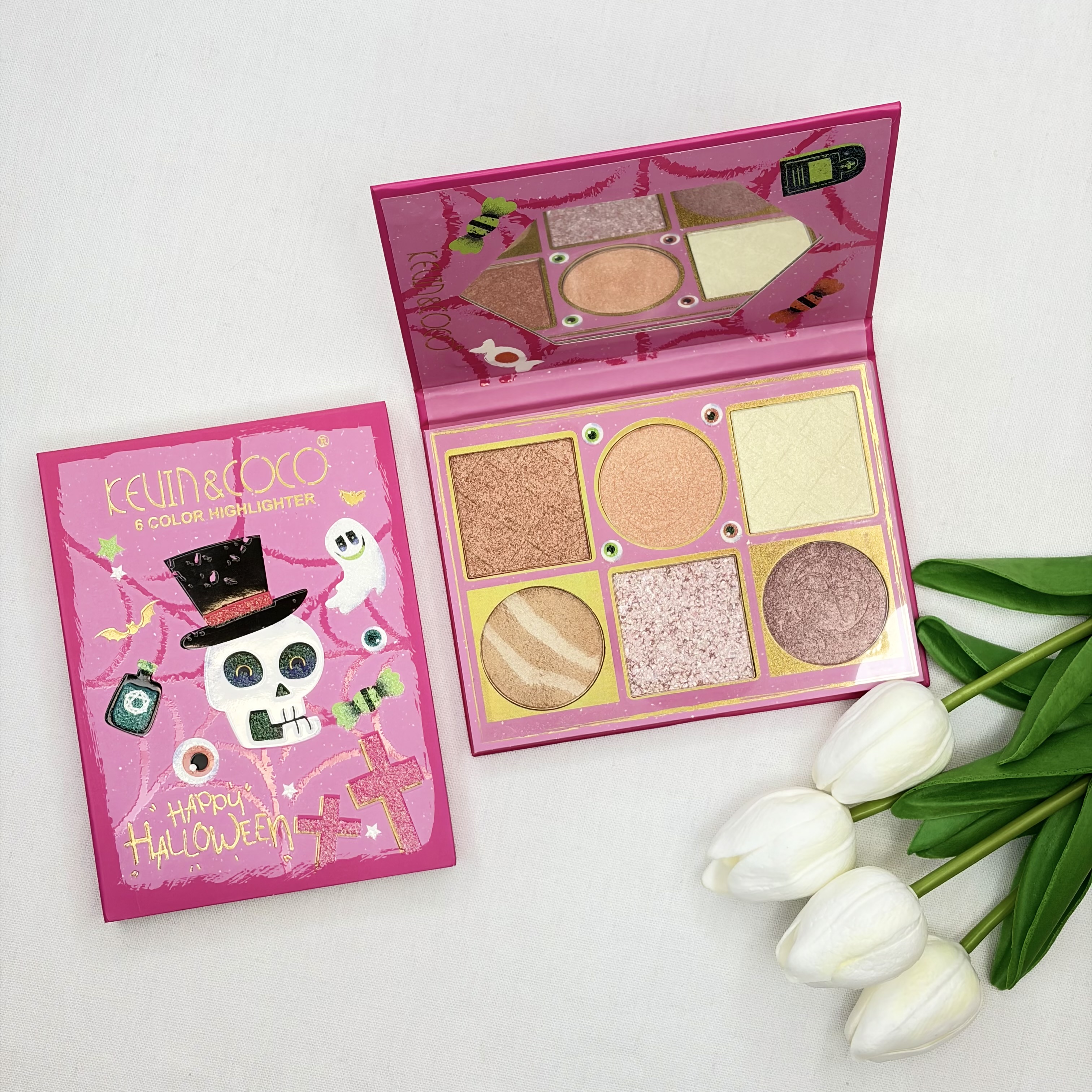 پلت سایه و رژگونه و هایلایتر طرح هالوین شاین دار