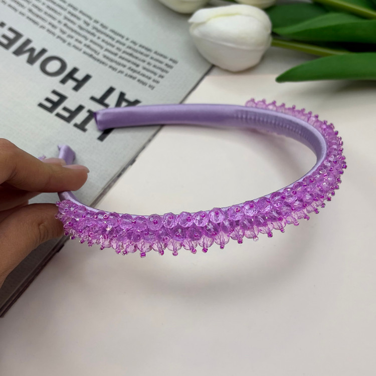 تل سر ساتن کریستال بافت رنگبندی تناژ کالباسی1cm