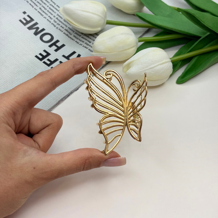 کلیپس فلزی طرح پروانه براق وارداتی با کیفیت سایز6.5cm