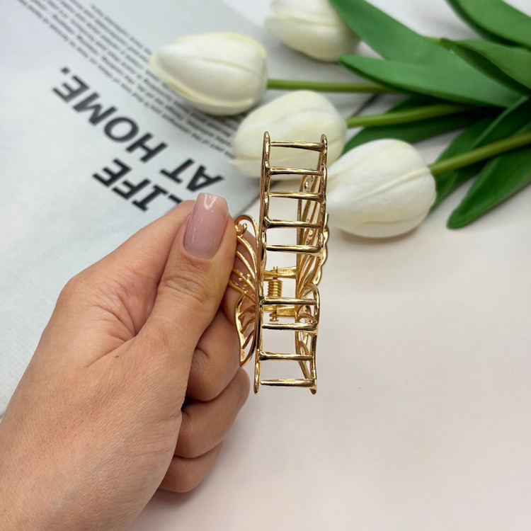 کلیپس فلزی طرح پروانه براق وارداتی با کیفیت سایز6.5cm