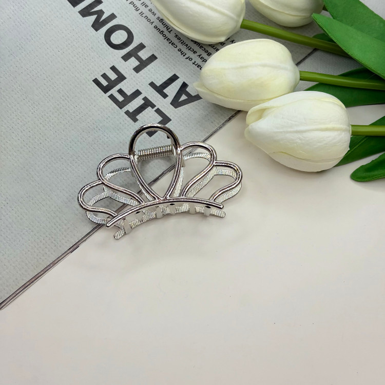 کلیپس فلزی طرحگل لوتوس براق وارداتی با کیفیت سایز7cm