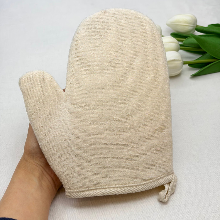 لیف حمام دو طرفه کرم استخوانی