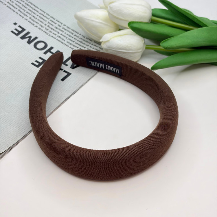 تل سر پارچه ای کج راه طرح کبریتی ظریف رنگ قهوه ای 3cm
