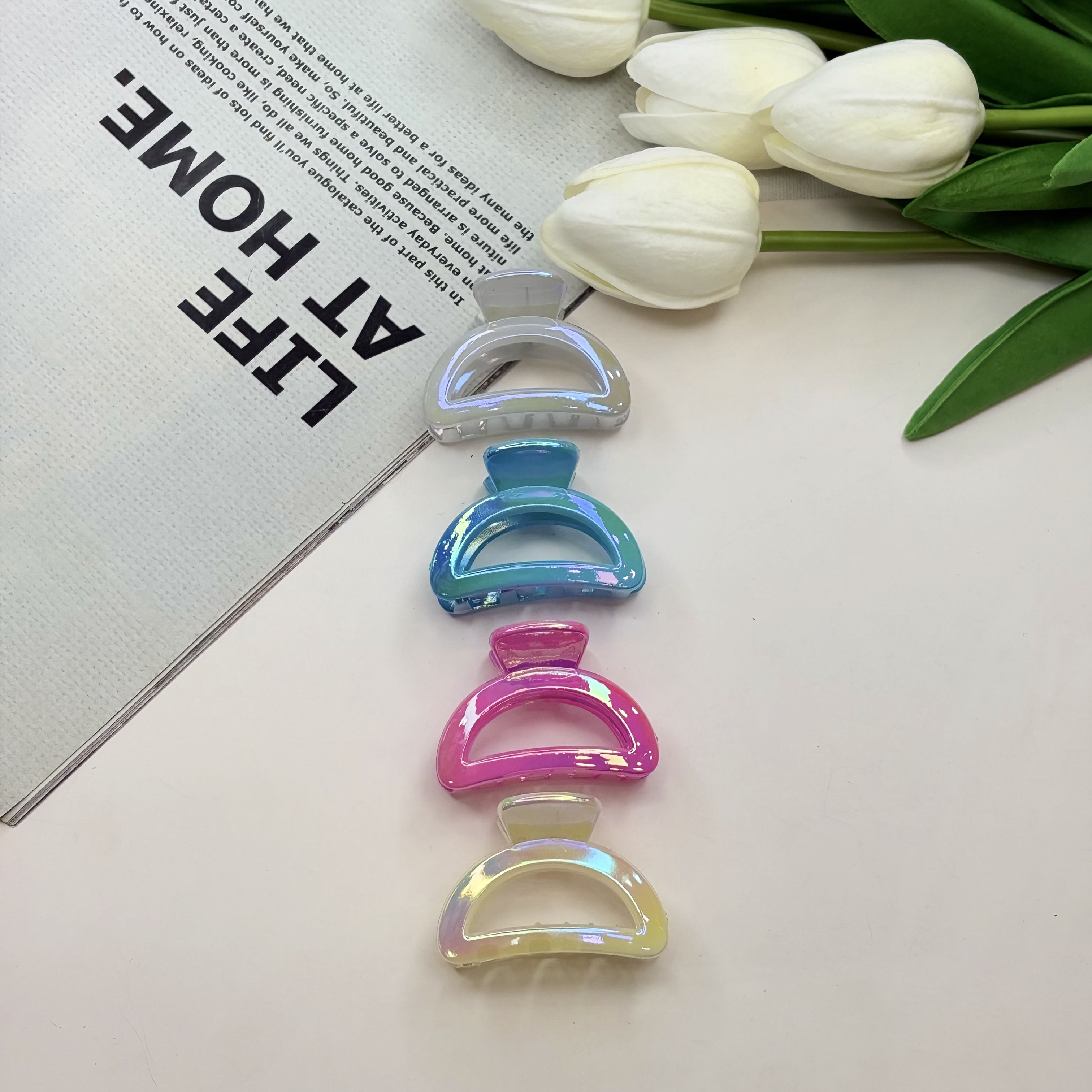 کلیپس نیم دایره هولوگرامی براق باکیفیت وارداتی سایز4CM