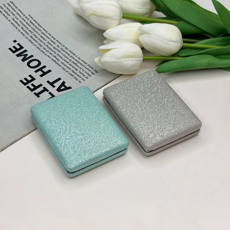 آینه جیبی دوطرفه مدل شاین دار مستطیل چرم 8.5cm در 6cm