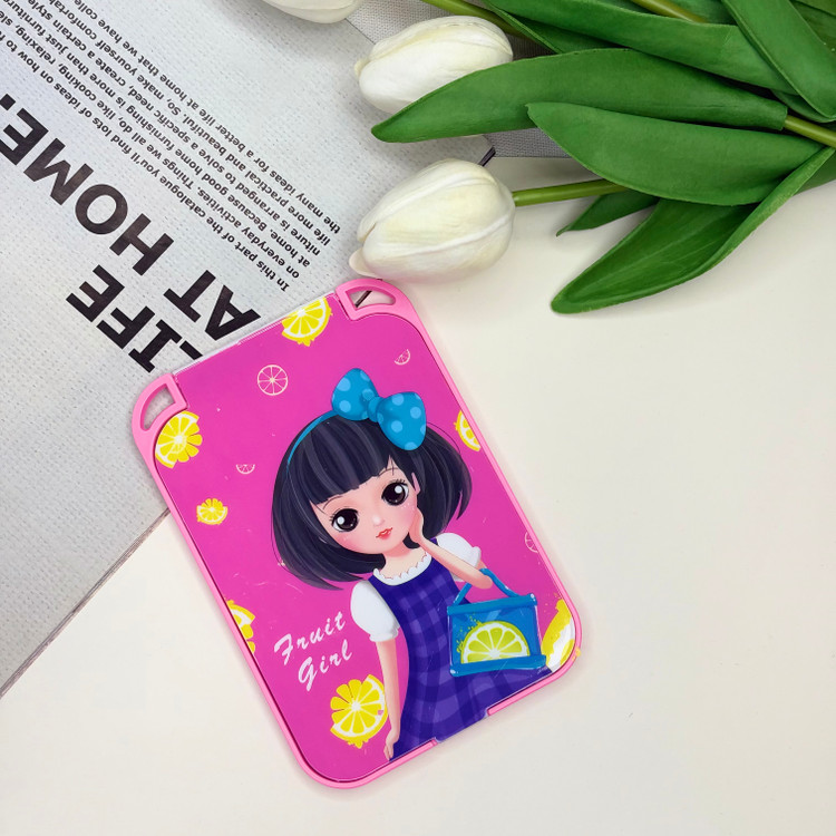 آینه جیبی دوطرفه طرح دخترونه مستطیل13cm در7cm