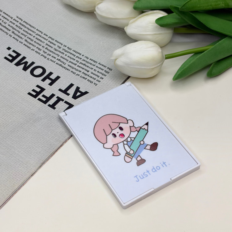 آینه جیبی طرح فانتزی مشاغل just do it مستطیلی 11cm در 7cm