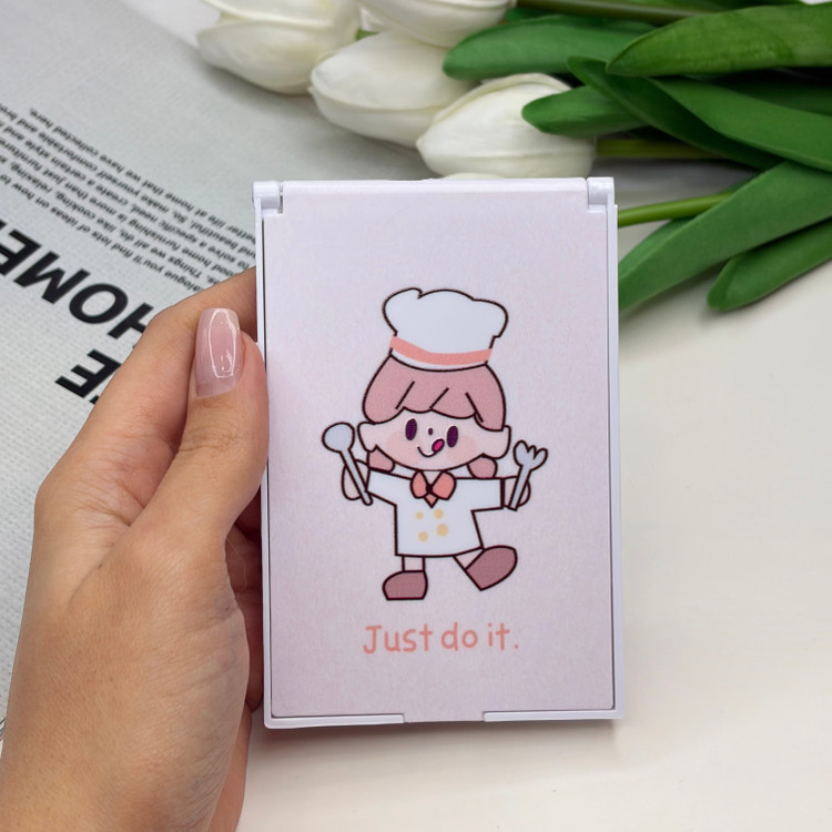 آینه جیبی طرح فانتزی مشاغل just do it مستطیلی 11cm در 7cm