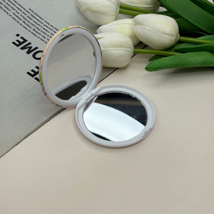 آینه جیبی دوطرفه طرح گل دایره ای 7cm