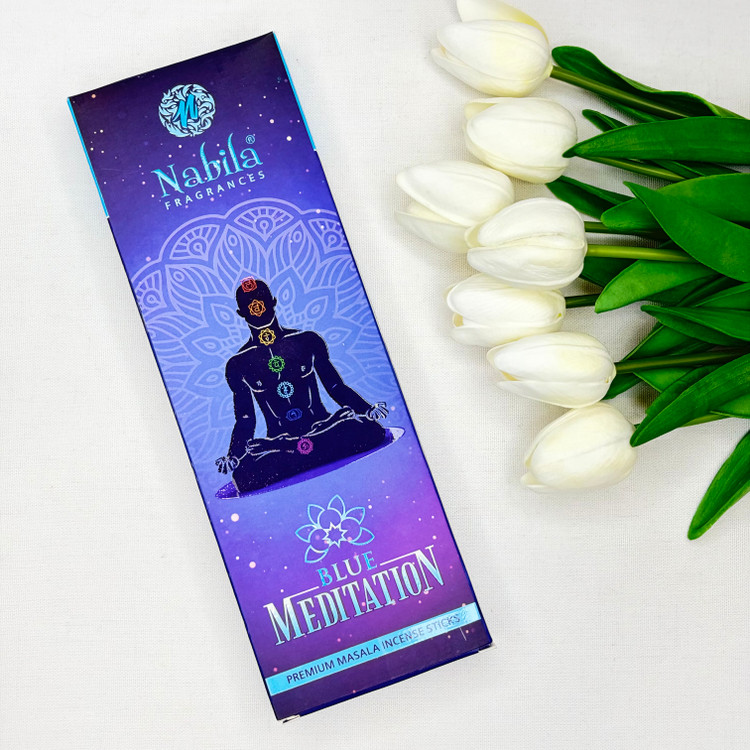 عود شاخه ای ۵۰ گرمی دست ساز مدل blue meditation مدیتیشن