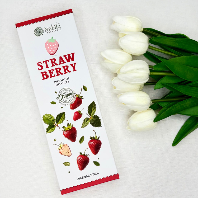 عود شاخه ای 90 گرمی دست ساز رایحه توت فرنگی STRAW BERRY